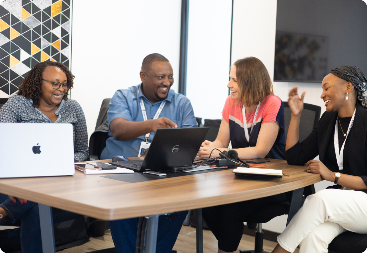Talent Match Africa recruiters working together at a desk