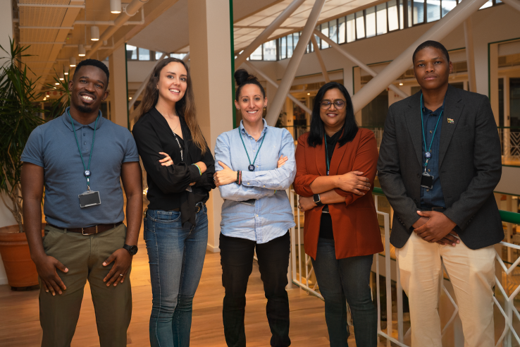 picture of five Talent Match Africa team in a hallway