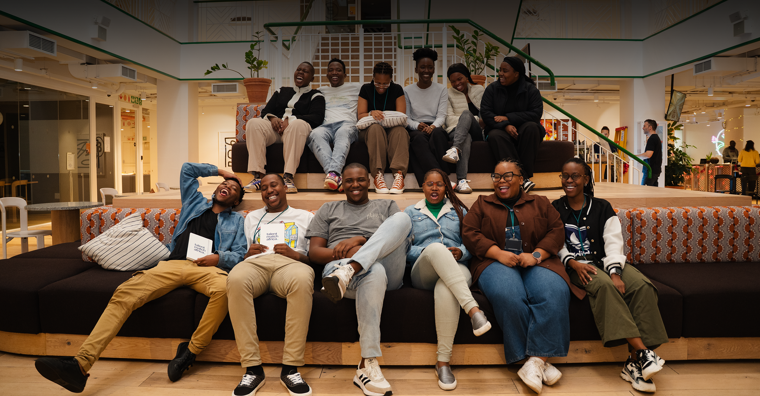 talent match africa team picture in a hall