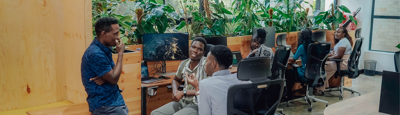 Picture of vetted African tech talent in their workspace