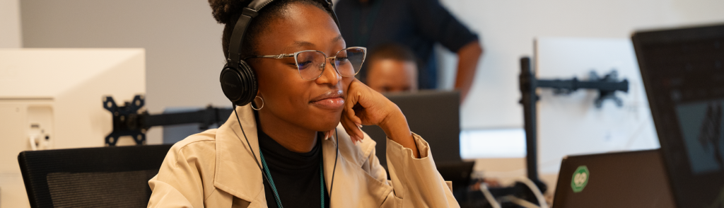 Photo of vetted African professional on their workspace